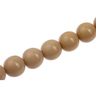 Resin Beads  Opaque Biege Round / 25mm / 17pcs.