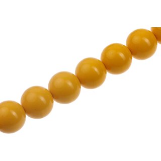 Resin Beads  Opaque Lemon Chrome Round / 23mm / 18pcs.