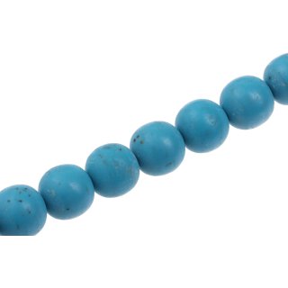 Resin Beads Opaque Cyan Blue Round / 20mm / 20pcs.