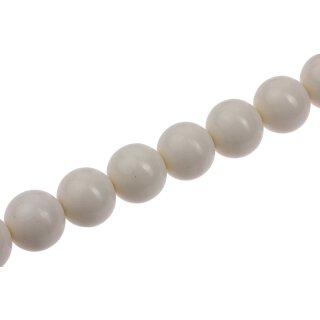 Resin Beads Opaque Ivory Round / 20mm / 21pcs.