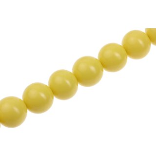 Harz Perlen Opaque Yellow Round / 20mm / 22pcs.