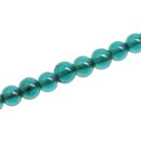 Glass Beads Shiny Light green round / 8mm / 50pcs.