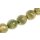 Glass Beads Shiny Green Yellow round / 25mm / 14pcs.
