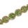 Glass Beads Shiny Transparent with spiral Green round / 21mm / 18pcs.