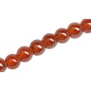 Glass Beads Shiny  orange round / 11mm / 36pcs.