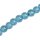 Glass Beads Shiny  light blue round / 11mm / 36pcs.