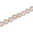 Glass Beads Shiny  white round / 11mm / 36pcs.