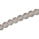 Glass Beads Shiny  white round / 8mm / 53pcs.