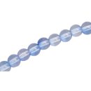 Glass Beads Shiny  blue round / 8mm / 23pcs.