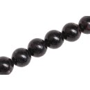 Glass Beads Shiny  black round / 10mm / 41pcs.