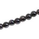 Glass Beads Shiny  black round / 11mm / 39pcs.