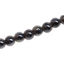 Glasperlen Shiny  black round / 11mm / 39pcs.