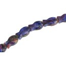 Glass Beads Shiny  design blue Fish / 15mm / 22pcs.