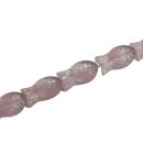 Glass Beads Shiny  design white Fish / 15mm / 22pcs.