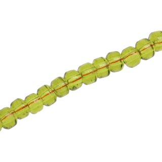 Glass Beads Shiny   Green wheel / 5x7mm / 80pcs.