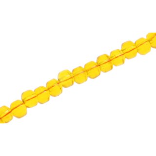 Glass Beads Shiny  yellow wheel / 5x7mm / 80pcs.
