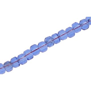 Glass Beads Shiny  strong blue wheel / 5x7mm / 80pcs.