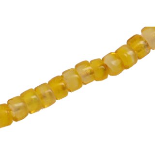 Glass Beads Shiny  yellow wheel / 4mm / 100pcs.