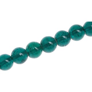 Glass Beads Shiny bottle green round / 17mm / 25pcs.
