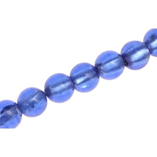 Glass Beads Shiny Blue round / 15mm / 25pcs.