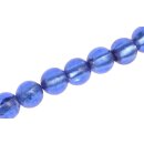 Glass Beads Shiny Blue round / 15mm / 25pcs.