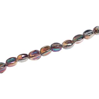 Glass Beads Shiny  metallic balimbing / 12mm / 34pcs.