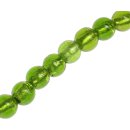 Glass Beads Shiny  green round / 12mm / 33pcs.