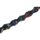 Glass Beads Matt  Multicolor tube / 25mm / 16pcs.