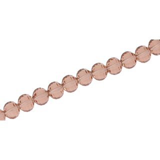 Genuine crystal faceted glass beads rose round / 8mm / 50pcs.