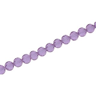 Genuine crystal faceted glass beads lila round / 8mm / 50pcs.