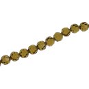 Genuine crystal faceted glass beads  Olive round / 8mm /...