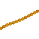 Genuine crystal faceted glass beads  yellow orange round...