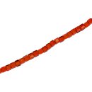 Genuine crystal faceted Glasperlen red dice / 4mm / 100pcs.