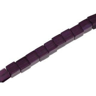 Genuine crystal Glasperlen violet dice / 8mm / 45pcs.