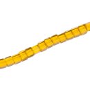 Genuine crystal  glass beads yellow dice / 6mm / 58pcs.