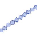 Genuine crystal faceted glass beads Light Blue Cube / 8mm...