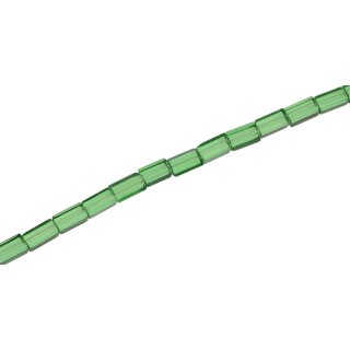Genuine crystal glass beads Green rectangle / 8mm / 48pcs.