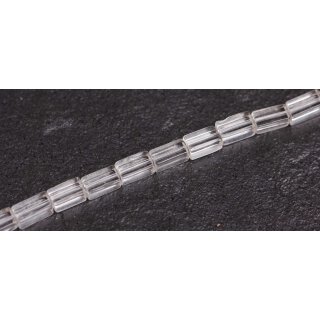 Genuine crystal glass beads transparent rectangle / 8mm / 48pcs.