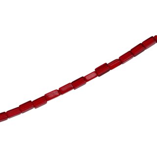 Genuine crystal Glasperlen red rectangle / 8mm / 48pcs.