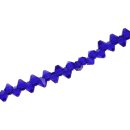 Genuine crystal faceted glass beads cobalt octahedron /...