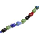 Glass Beads Shiny  multicolor strawberry / 13mm / 20pcs.