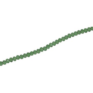 Genuine crystal faceted glass beads green  / 3mm / 130pcs.