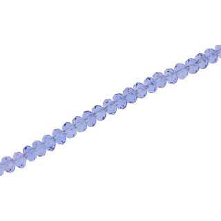 Genuine crystal faceted glass beads blue  / 3mm / 130pcs.