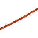 Genuine crystal faceted glass beads orange  / 3mm / 130pcs.
