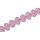 Genuine crystal faceted glass beads pink wheel / 13x18mm / 30pcs.