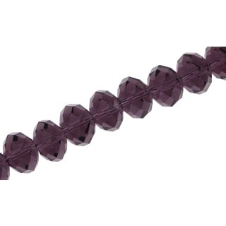 Genuine crystal faceted glass beads violet wheel / 13x18mm / 30pcs.