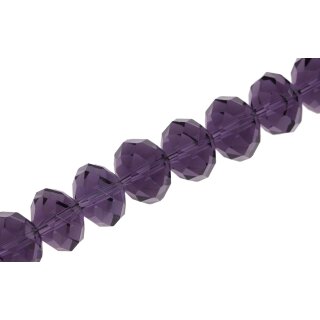 Genuine crystal faceted glass beads violet wheel / 12x15mm / 34pcs.