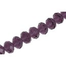 Genuine crystal faceted glass beads violet wheel /...