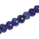 Genuine crystal faceted glass beads blue wheel / 9x14mm /...