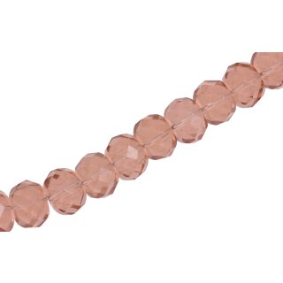 Genuine crystal faceted glass beads rose wheel / 9x12mm / 39pcs.